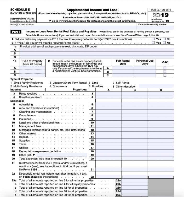 Quick Landlord's Guide: Schedule E Tax Form - Padleads